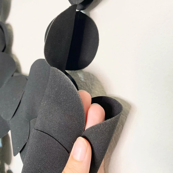 A.W.A.K.E. Mode Crepe Multi Circle Asymmetric Dress Black - Picture 14 of 16